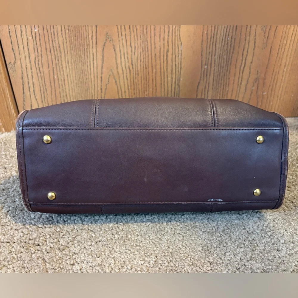 Vintage Coach Leather Zip Top Shopper Bag 9995 - Picture 6 of 11